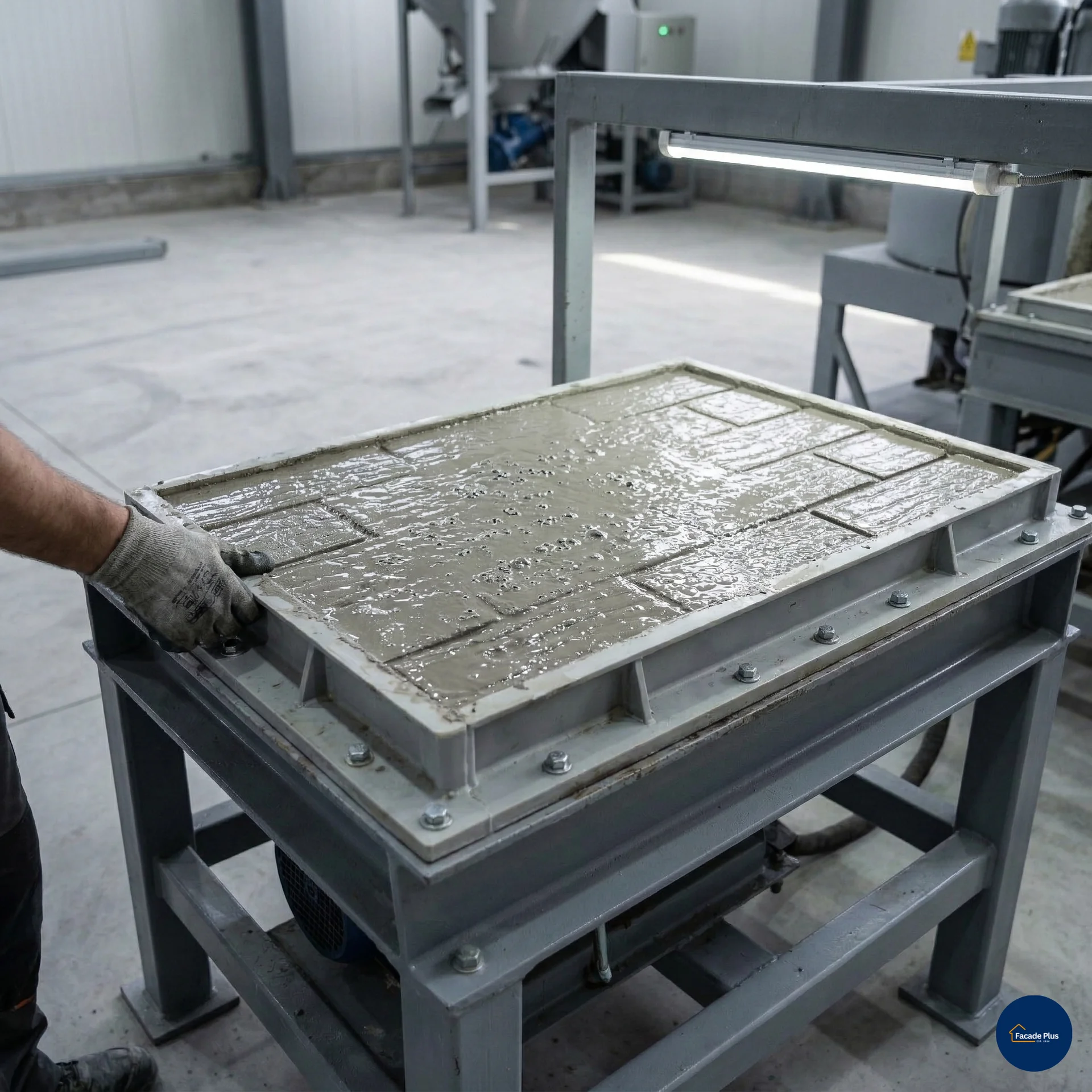 Процесс вибролитья Facade Plus